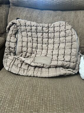 Alexis Bittar Padded Quilted Shoulder Bag in Taupe